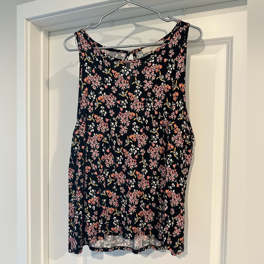 LOFT crop floral tank